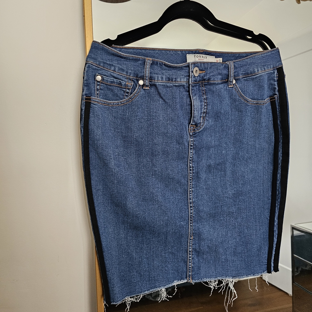 Torrid Blue Casual Pencil Skirt